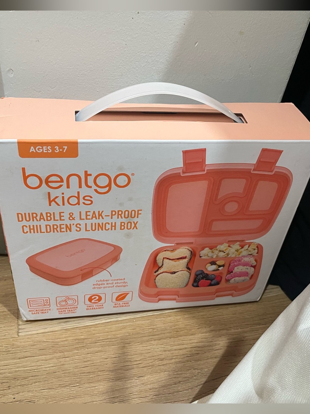 bentgo Kids Durable Leak-Proof Lunch Box in Coral Pink